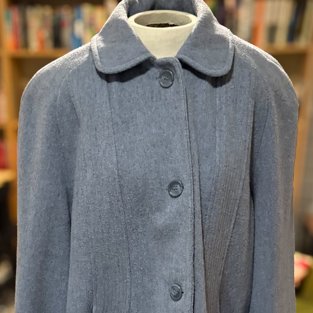 London Fog Bluish-Gray Overcoat Size 10